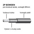 LONGUS Fékbowden 2P teflon fekete BOX /30m