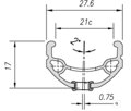 MACH1 Felni 670 V-brake 26 32D fekete
