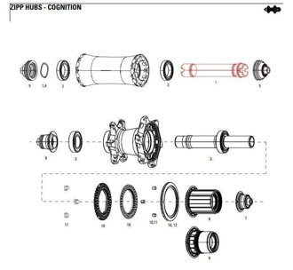 ZIPP AXLE FRONT COGNITION NSW