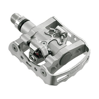 SHIMANO Pedals trekking M324 SPD silver. single-sided + stoppers SM-SH56