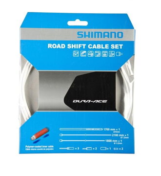 SHIMANO Road shift cable Polymer complete white