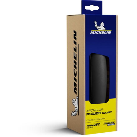 MICHELIN Plášť POWER CUP 700x25C (25-622) 4x120TPI 255g hnedý bok skladací