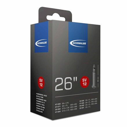 SCHWALBE Belső SV12 26x1 1/8-1.75 40mm (32/47-559/597) 140g