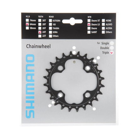 SHIMANO FC-M660 Lánckerék 24 fogas SLX 10 sebességes fekete 64mm
