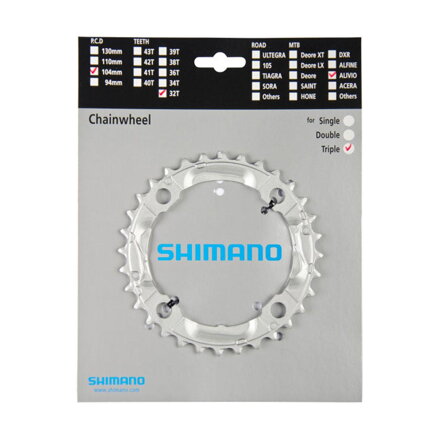 SHIMANO FC-M430 Lánckerék 32 fogas Alivio 9 sebességes ezüst 104mm