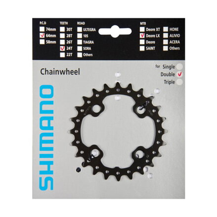 SHIMANO FC-M675 Lánckerék 24 fogas SLX fekete 64mm