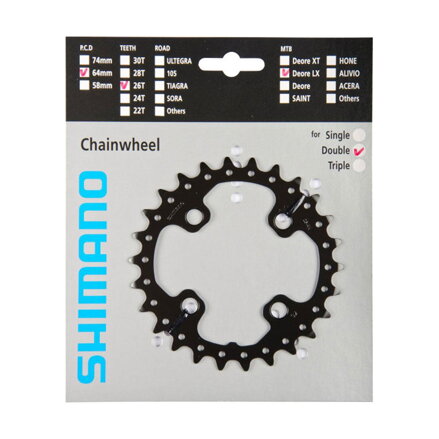 SHIMANO FC-M675 Lánckerék 26 fogas SLX 64mm
