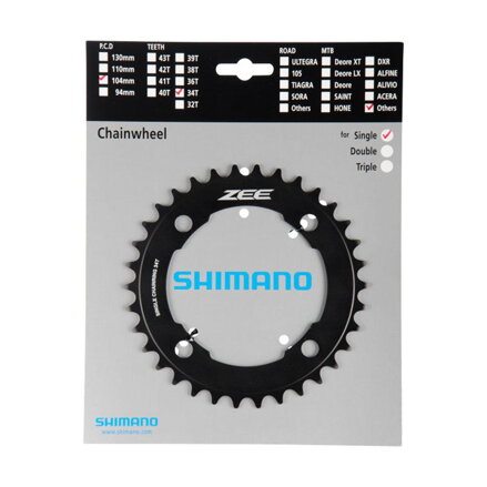 SHIMANO FC-M640 Lánckerék 34 fogas ZEE fekete 104mm
