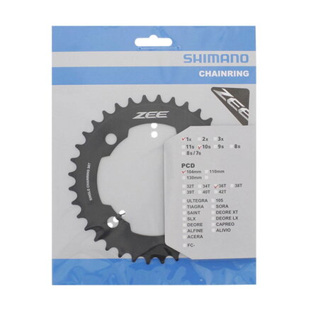 SHIMANO FC-M640 Lánckerék 36 fogas ZEE fekete 104mm