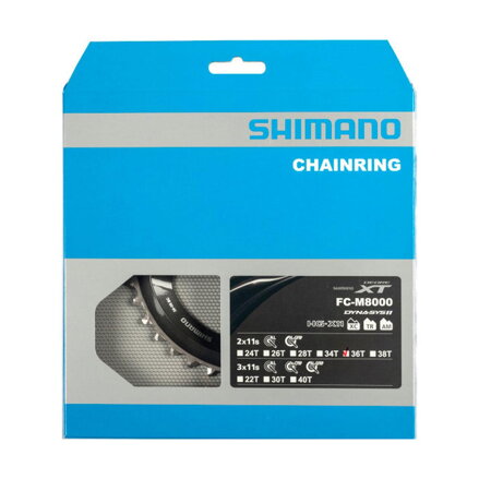 SHIMANO FC-M8000 Lánckerék 36 fogas XT 36/26 fekete 96mm