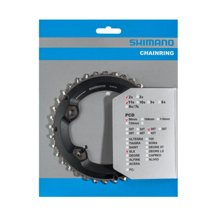 SHIMANO FC-M7000 Lánckerék 36 fogas SLX 36/26 fekete 96mm