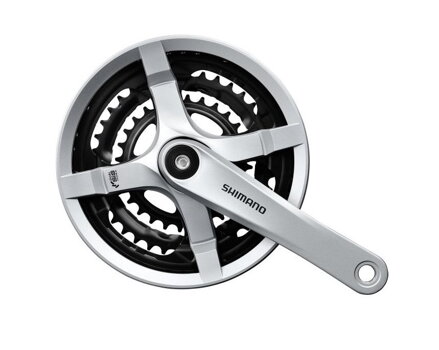 SHIMANO FC-TY501 Hajtómű 170 mm 48/38/28 fogas 6/7/8 sebességes ezüst négyszögletes házvédővel