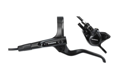 SHIMANO E-MT201 Hidraulikus fék elülső fekete Post Mount 1000mm fékcső + fékbetét ek B05S