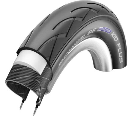 SCHWALBE Külső gumi KID PLUS (47-288) 14x1.75 Active 50EPI PunctureGuard 450g fekete