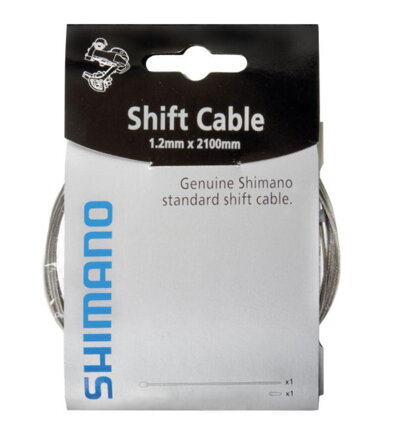 SHIMANO db-ra) 1,2x2100mm + vég (csomag 10 db, ár váltókábel