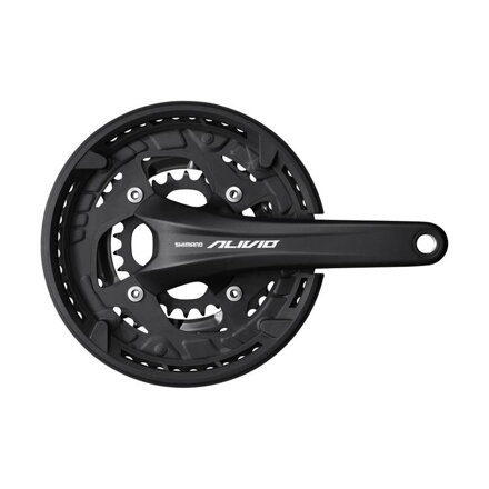 SHIMANO Hajtómű Alivio T4060 175Mm 44/32/22Z. 9-K. Fékete Csapágy Nélküli Kétrészes Burkolattal