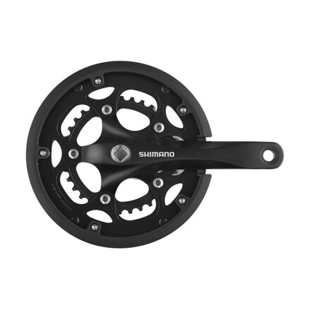 SHIMANO FC-RS200 Hajtómű CLARIS 175 mm 50/34 fogas házvédővel, 8 sebességes, négyszögletes, fekete