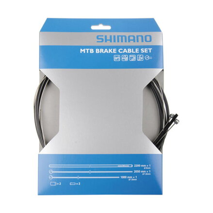 SHIMANO Fekete MTB fékcső komplett