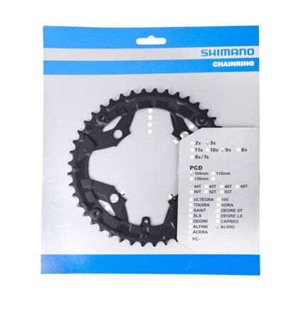 SHIMANO FC-T4010 Lánckerék 44 fogas Alivio 9 sebességes fekete 104mm