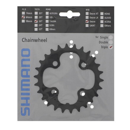 SHIMANO FC-M590/M4060 Lánckerék 26 fogas 9 sebességes 64mm