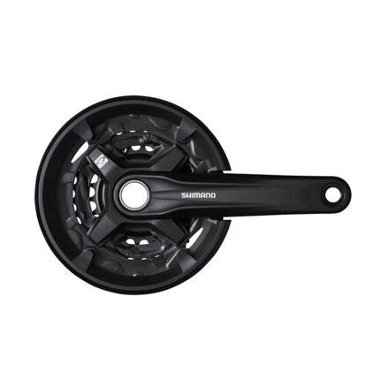 SHIMANO FC-MT210 Hajtómű Altus 175 mm 40/30/22 9 sebességes fekete négyszögletes, két részes, csapágy nélkül