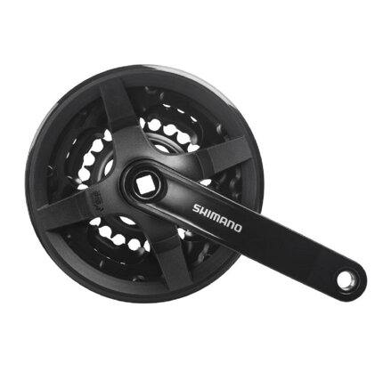 SHIMANO FC-TY301 Hajtómű 150 mm 42/34/24 fogas 6/7/8 sebességes fekete négyszögletes házvédővel