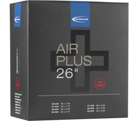 SCHWALBE Belső AIR PLUS SV13AP 26x1.50/2.50 FV(40/62-559) 40mm 290g