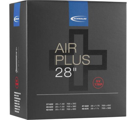 SCHWALBE Belső AIR PLUS SV17AP 700x37/45C FV (37/47-622/635) 40mm 270g