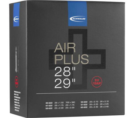 SCHWALBE Belső AIR PLUS SV19AP29x1.75/2.40 FV (40/62-622) 40mm 320g