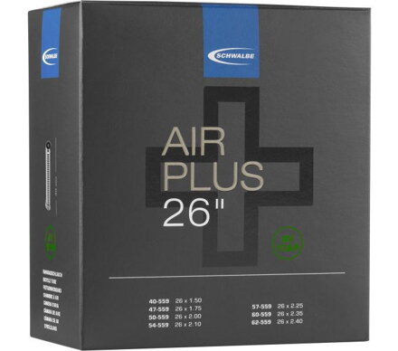 SCHWALBE Belső AIR PLUS AV13AP 26x1.50/2.50 AV(40/62-559) 40mm 290g
