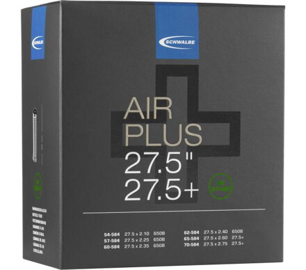 SCHWALBE Belső AIR PLUS AV21+AP 27.5x2.10/3.00 AV(54/70-584) 40mm 400g