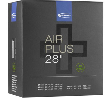 SCHWALBE Belső AIR PLUS AV17AP 700x37/45C AV(37/47-622/635) 40mm 270g