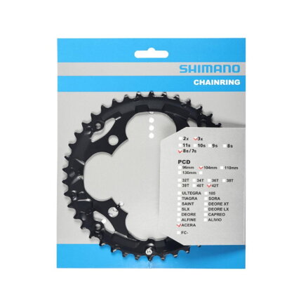 SHIMANO FC-M361 Lánckerék 42 fogas fekete 104mm