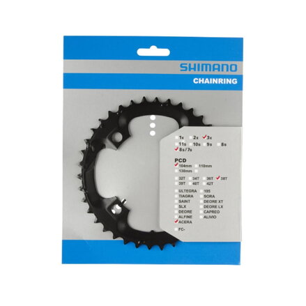 SHIMANO FC-M361 Lánckerék 38 fogas fekete 104mm