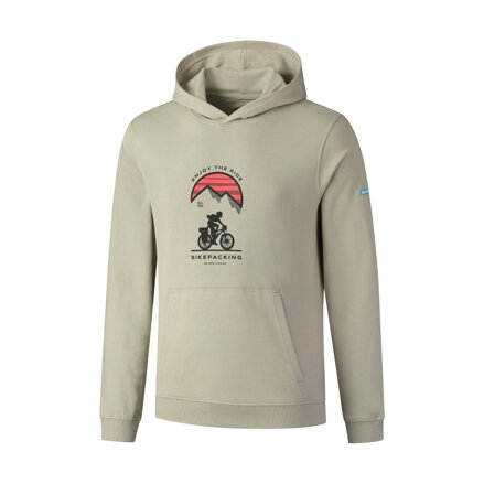 SHIMANO Pulóver SHIMANO HOODIE zöld/piros