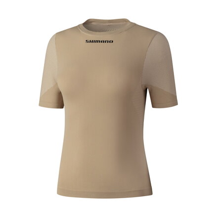 SHIMANO VERTEX SS BASE LAYER világosbarna női póló
