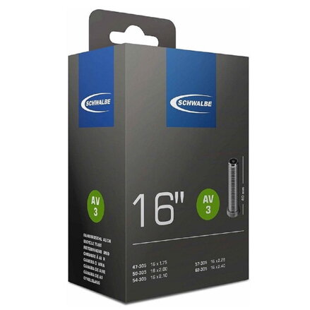 SCHWALBE Belső AV3 16x1.75/2.10 AV 40mm (47/62-305) 115g
