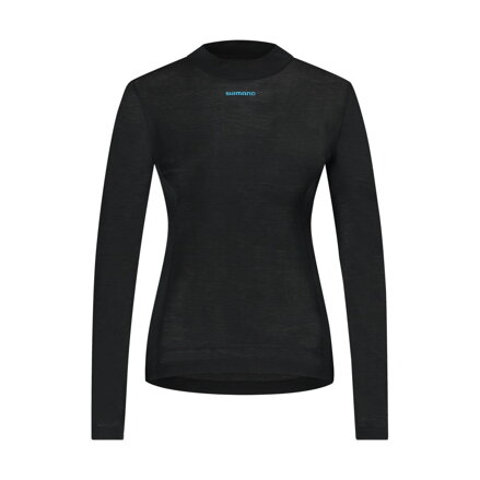 SHIMANO Női póló VERTEX PRIMA LONG BASE LAYER fekete