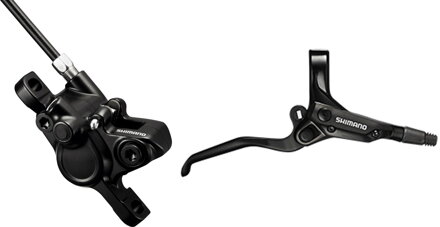 SHIMANO Hidraulikus fék M355 elülső fekete Post Mount 800mm fékcső + fékbetét ek B01S