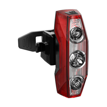 LONGUS SHIP hátsó lámpa 5 LED funkciós USB 50 lm fekete