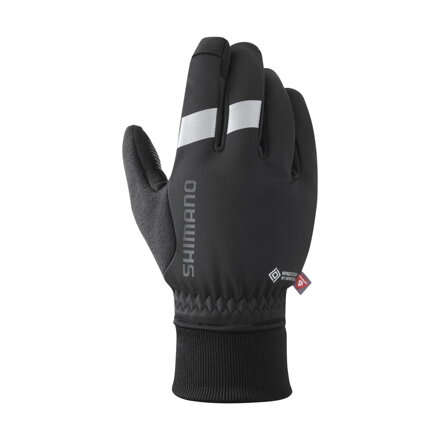 SHIMANO WINDSTOPPER PRIMALOFT fekete kerékpáros kesztyű