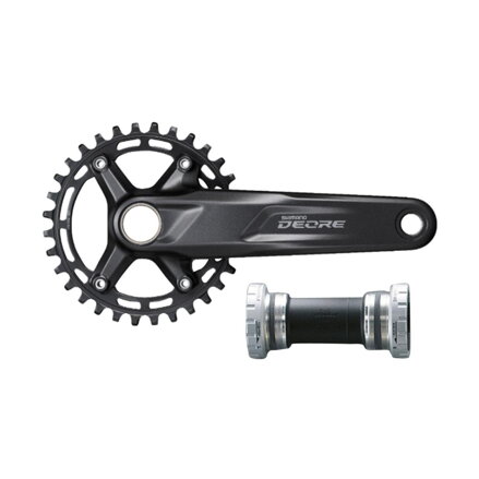 SHIMANO FC-M5100 Hajtómű Deore 170 mm 32 fogas 10/11 sebességes fekete két részes csapágyakkal