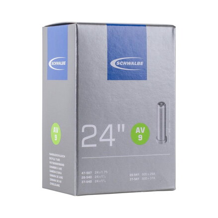SCHWALBE Belső AV9 24x1 1/8/1.75 40mm (28/47-507/541) 130g