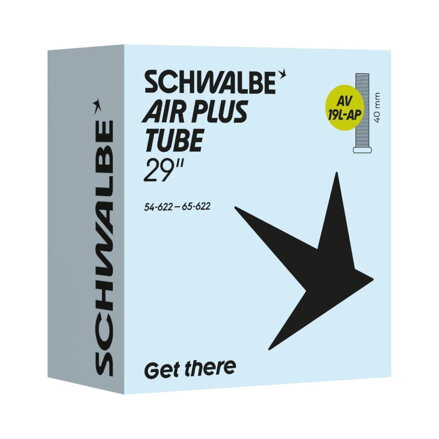 SCHWALBE AIR PLUS AV19L-AP belső gumi 29x2.10/3.00 (54/65-622) AV 40mm 420g
