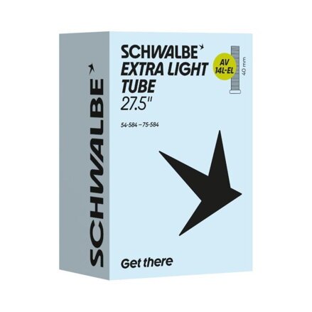 SCHWALBE EXTRA LIGHT AV14L-EL belső gumi 27.5x2.10/3.00 (54/75-584) AV 40mm 200g