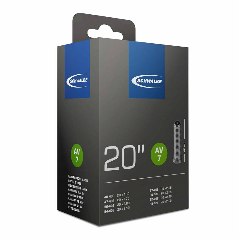 SCHWALBE Belső AV7 20x1.50/2.00 AV 40mm (40/62-406) 145g