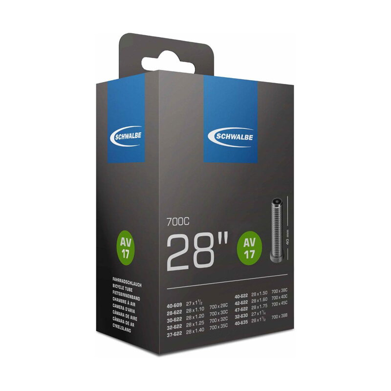 SCHWALBE Belső AV17 700x28/45C AV 40mm (28/47-622) 150g SCHWALBE Belső AV17 700x28/45C AV 40mm (28/47-622) 150g