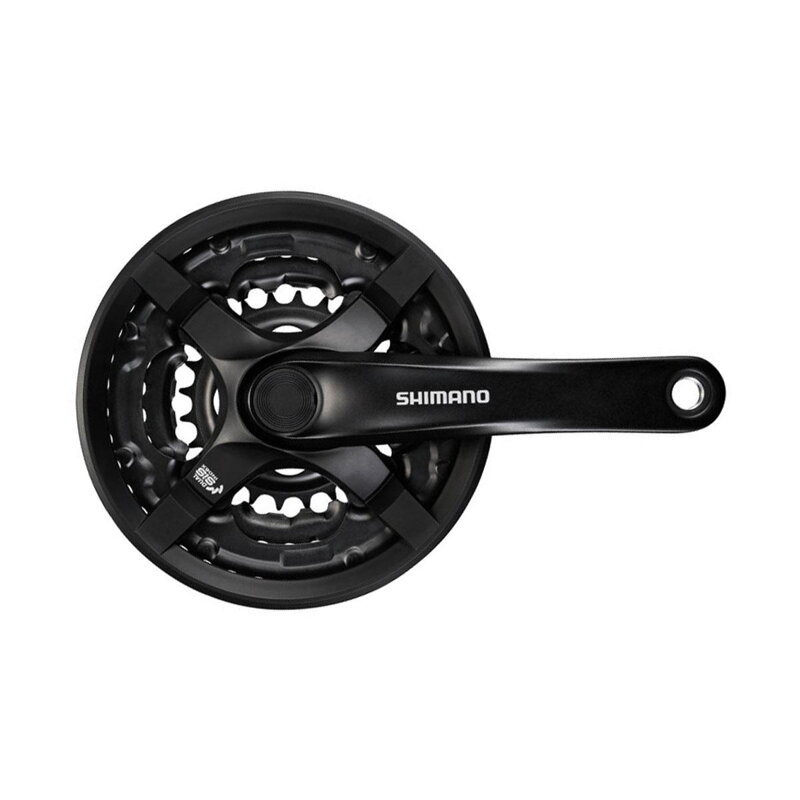 SHIMANO FC-TY501 Hajtómű 170 mm 42/34/24 fogas 6/7/8 sebességes fekete négyszögletes házvédővel