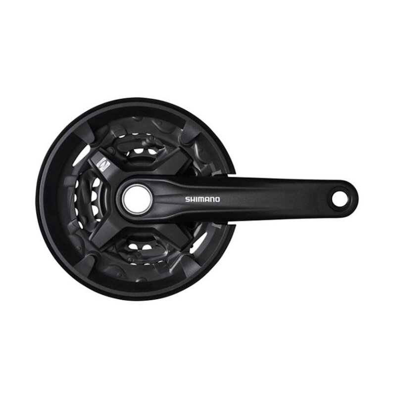 SHIMANO FC-MT210 Hajtómű Altus 175 mm 40/30/22 9 sebességes fekete négyszögletes, két részes, csapágy nélkül SHIMANO FC-MT210 Hajtómű Altus 175 mm 40/30/22 9 sebességes fekete négyszögletes, két részes, csapágy nélkül