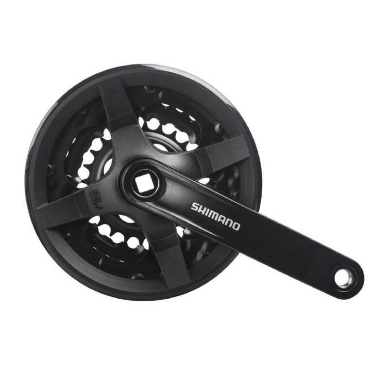 SHIMANO FC-TY301 Hajtómű 150 mm 42/34/24 fogas 6/7/8 sebességes fekete négyszögletes házvédővel